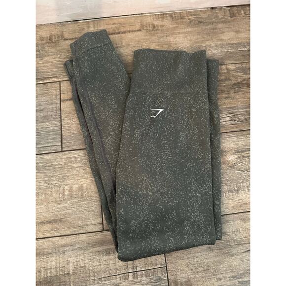 Gymshark Women's Victory Green Adapt Fleck Seamless Leggings Size Medium - Picture 2 of 4